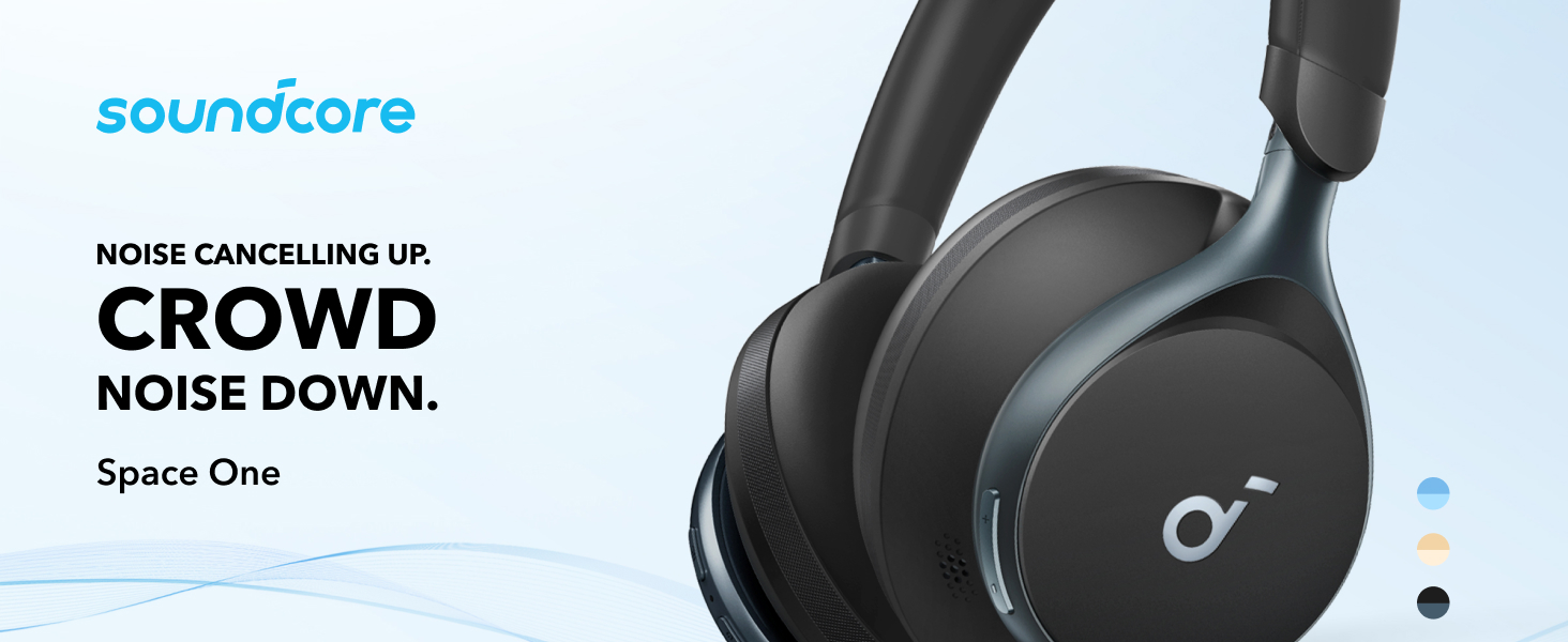 08233ca2-6870-4e9c-963f-83148c28f056.__CR0,0,1464,600_PT0_SX1464_V1___ Bluetooth over-ear headphones with Adaptive Active Noise Cancellation (ANC) can reduce noise up to ~98%, with 40mm Hi-Res and LDAC drivers for clear, high-quality sound. Powerful battery provides up to 40 hours of playback with ANC and 55 hours without ANC, and fast charging (≈5 minutes = ~4 hours). Bluetooth 5.3 connectivity with Multipoint to pair two devices, 3 smart microphones for calls, and 5 levels of ambient sound transparency. Ergonomic foldable design with AUX cable and USB-C port, ideal for travel, work, and long listening sessions.