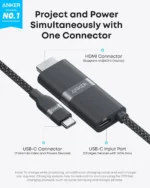 Anker Nano USB-C to HDMI Cable (6 ft, 4K, Braided)