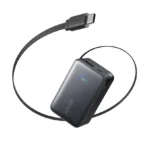 Anker Nano Power Bank (10K, 45W, Built-In Retractable USB-C Cable) Black