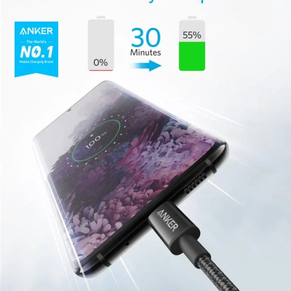 A8753H11 Anker New Nylon USB-C to USB-C 2.0 Cable 6ft