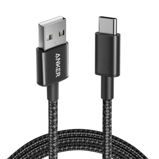 Anker Nylon USB-C to USB-A 2.0 Cable  (6FT)