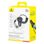Baseus Circular Plastic Car Charger ( U+C ) + ( C&L ) Cable 60W