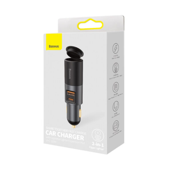 Baseus Share Together Fast Car Charger Port U+C 120W