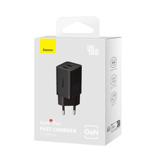Baseus GaN5 Pro Dual USB-C Fast Charger 40W