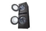 Single Unit Front Load 17/16KG LG Wash Tower with Centre Control Black Steel Color - Image 4