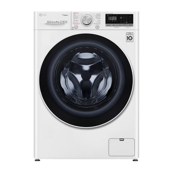 Front Load Washer 8KG AI Direct Drive Motor Steam White Color