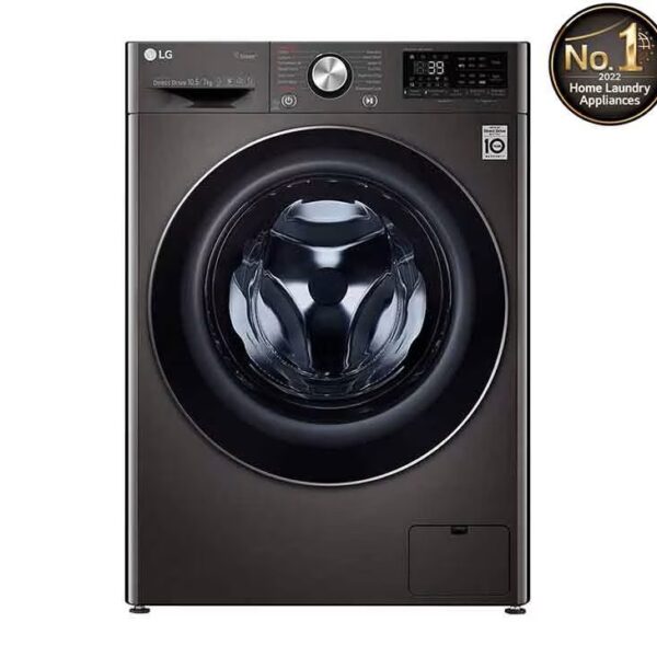 Front Load Washer & Dryer 10.5/7KG AI DD TurboWash 360 Black Steel Color