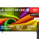 55 inch LG NANO 4K UHD AI NU85 Smart TV 2026